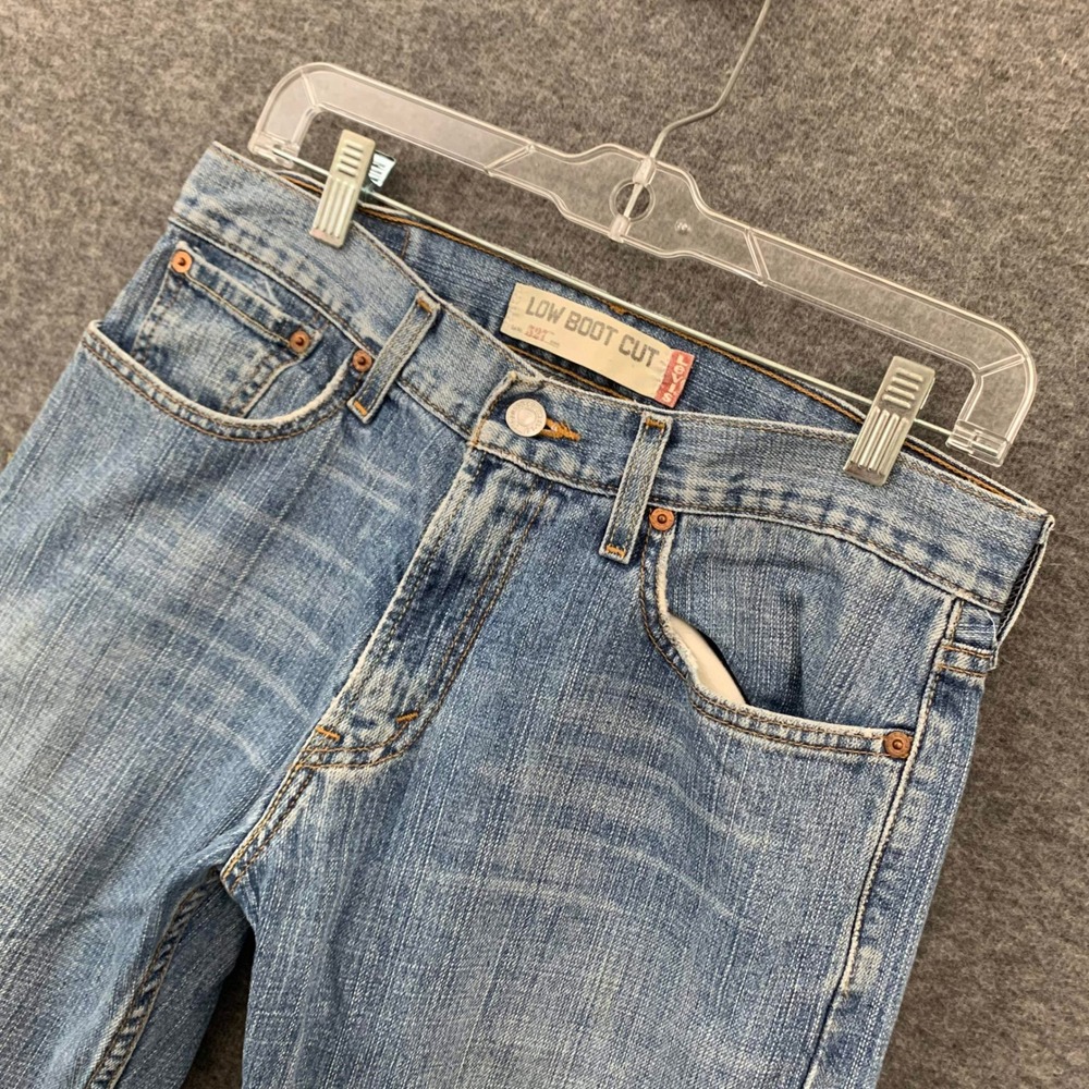 VTG Y2K Levis 527 Low Boot Cut Jeans Light Wash Denim Mens 31x31 Western Cowboy